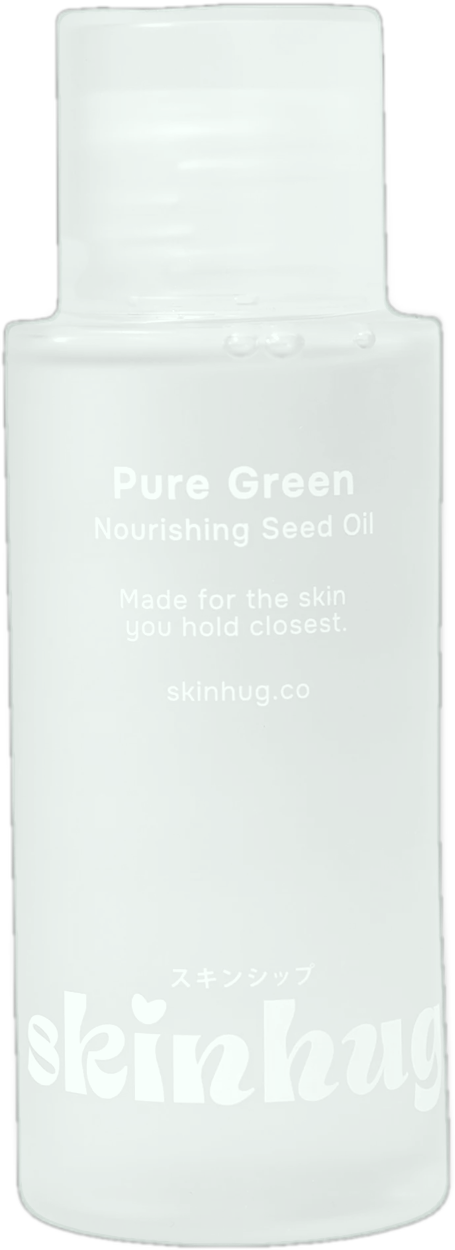 Skinhug Pure Green Nourishing Seed Oil bottle filling as you book